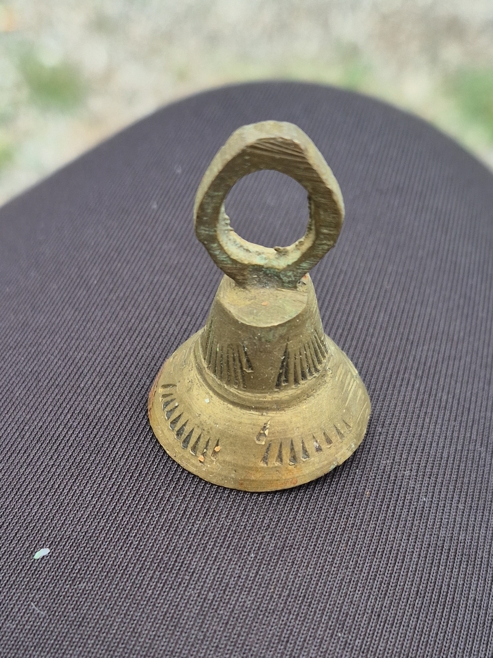 Small Decorative Brass Bell - Gold Tone